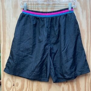 Kuma Sport Black Shorts with Colorful Waistband, Size Medium
